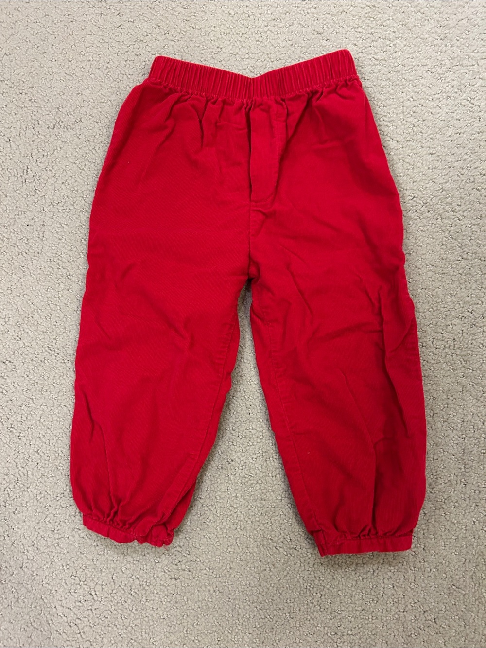 Little English Kids Red Corduroy Banded Pants